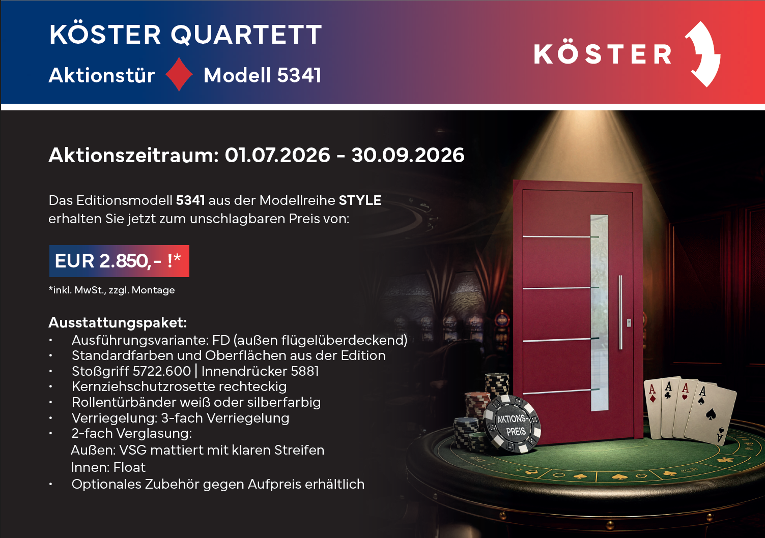 Köster Quartett Aktionstür Modell 5341